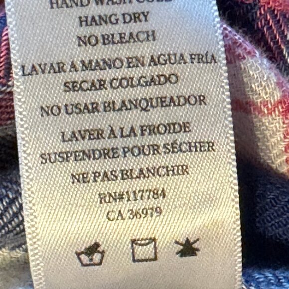 So soft and like new! Rails Hunter Azure Pink Yellow Plaid Shirt Size Large - Picture 11 of 13